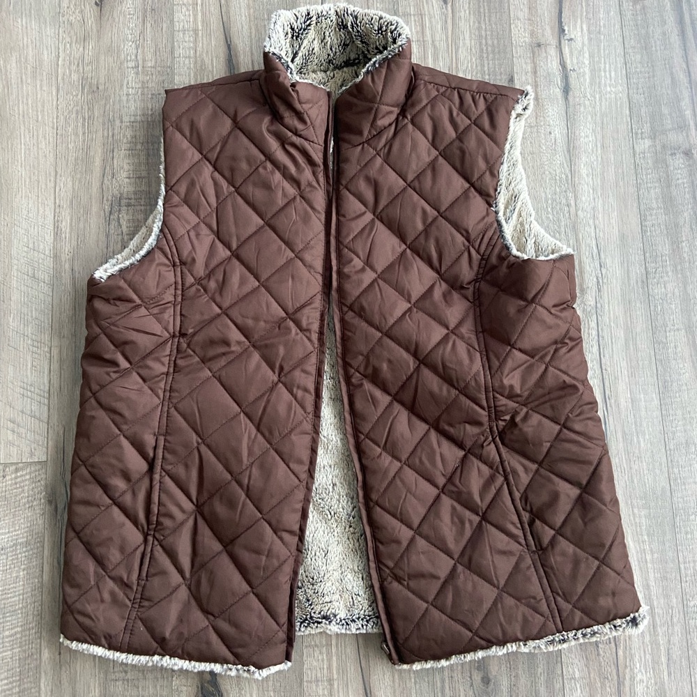 Women’s convertible faux fur vest - Large